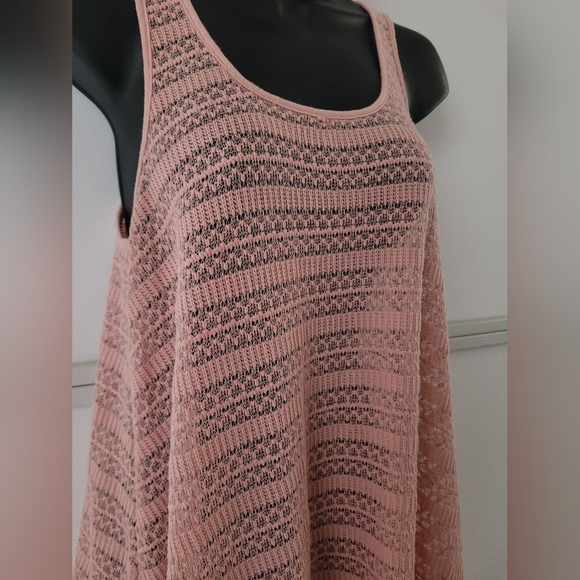 MUDD Light Pink Coral Sheer Tank Top Size Medium - Picture 2 of 3